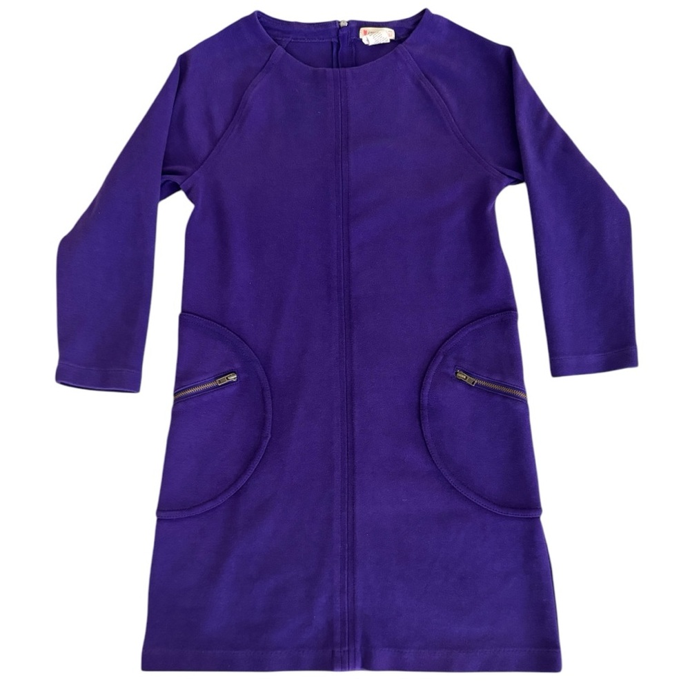 Crewcuts Girls Purple Long Sleeve Dress with Zipper Pockets - Size 12!